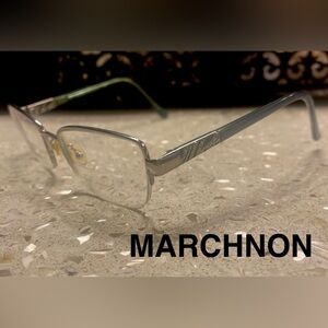 Marchon Silver Eyeglasses Blue